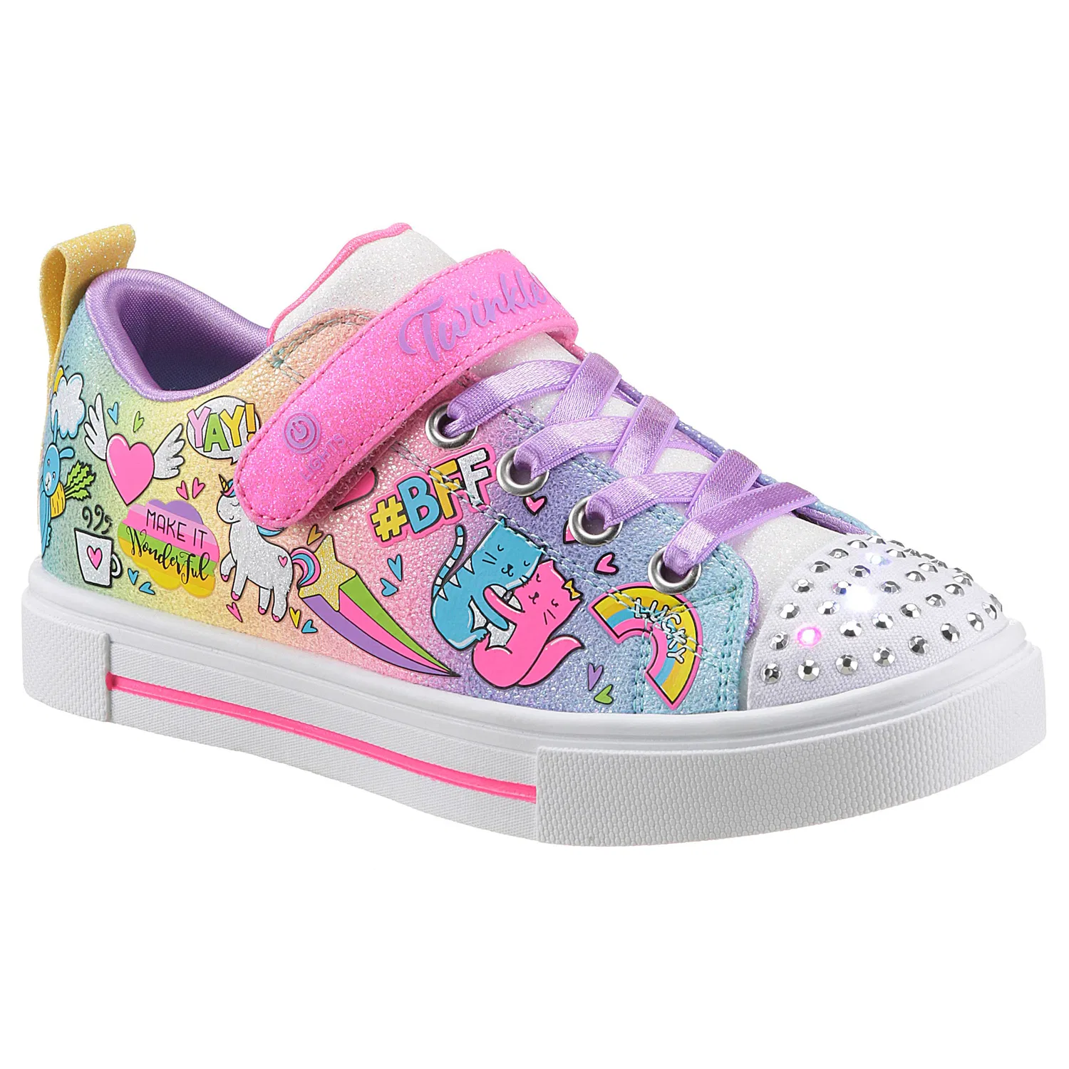 Детские кроссовки со светящейся подошвой Skechers, Multicolor