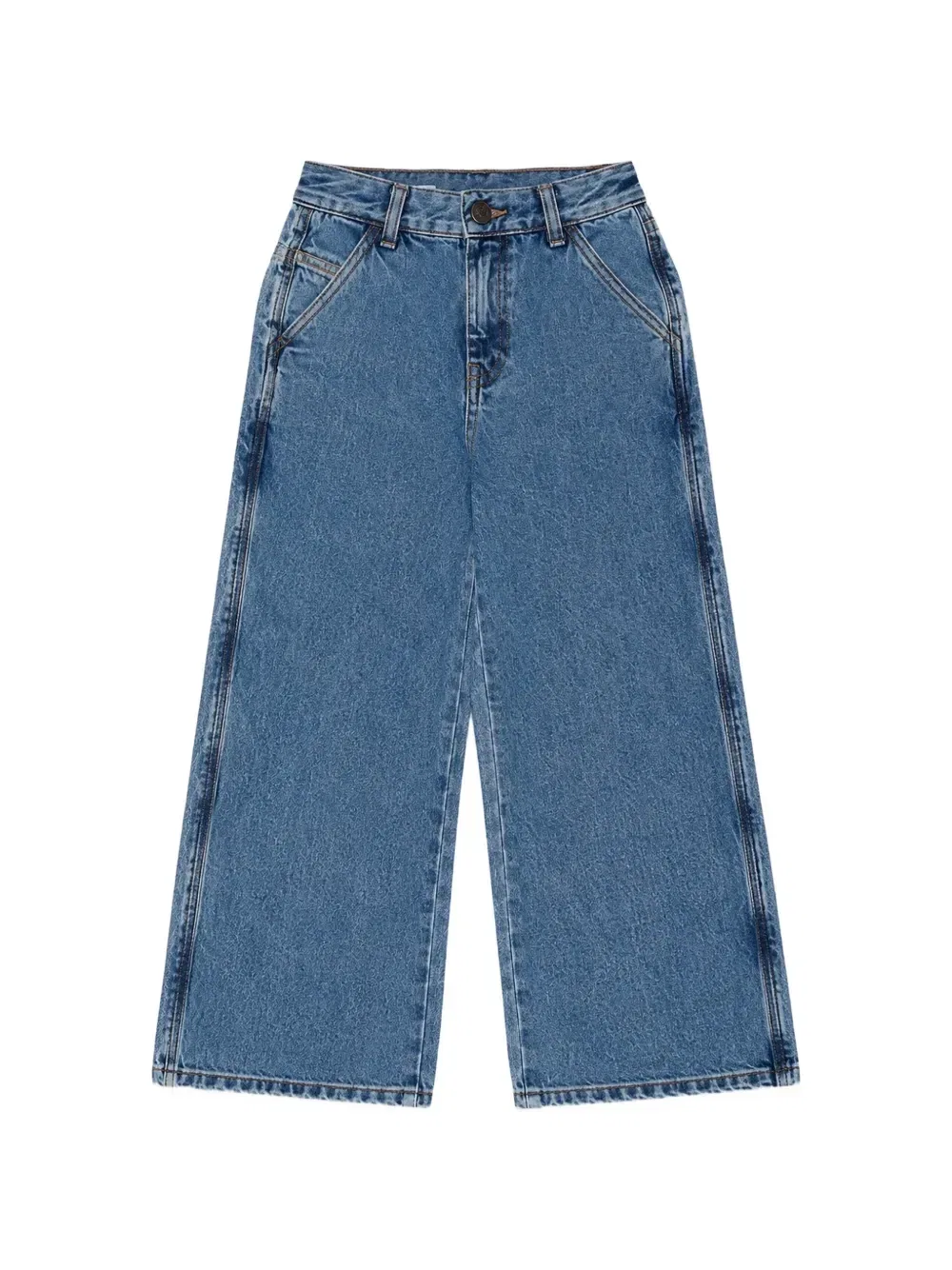 Джинсы D-Argjx-Work с широкими штанинами и вышивкой Diesel Kids, синий