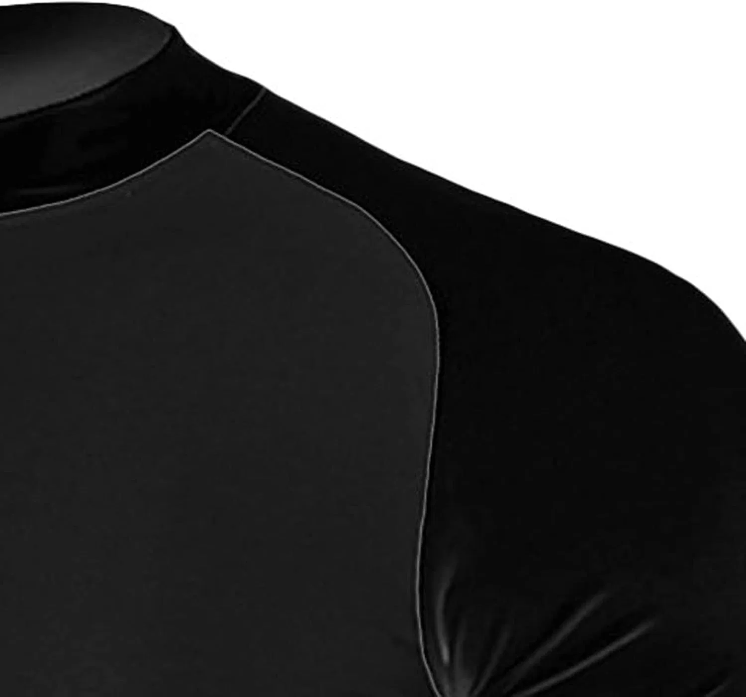Мужская хлопковая футболка с цветовым блоком, Black — фото 3