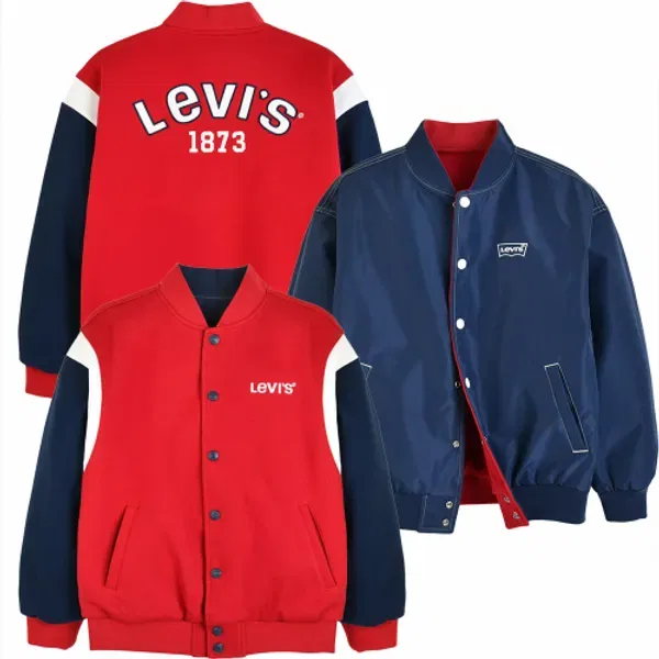 Двусторонняя куртка-бомбер васити, Levis Kids, красный — фото 2