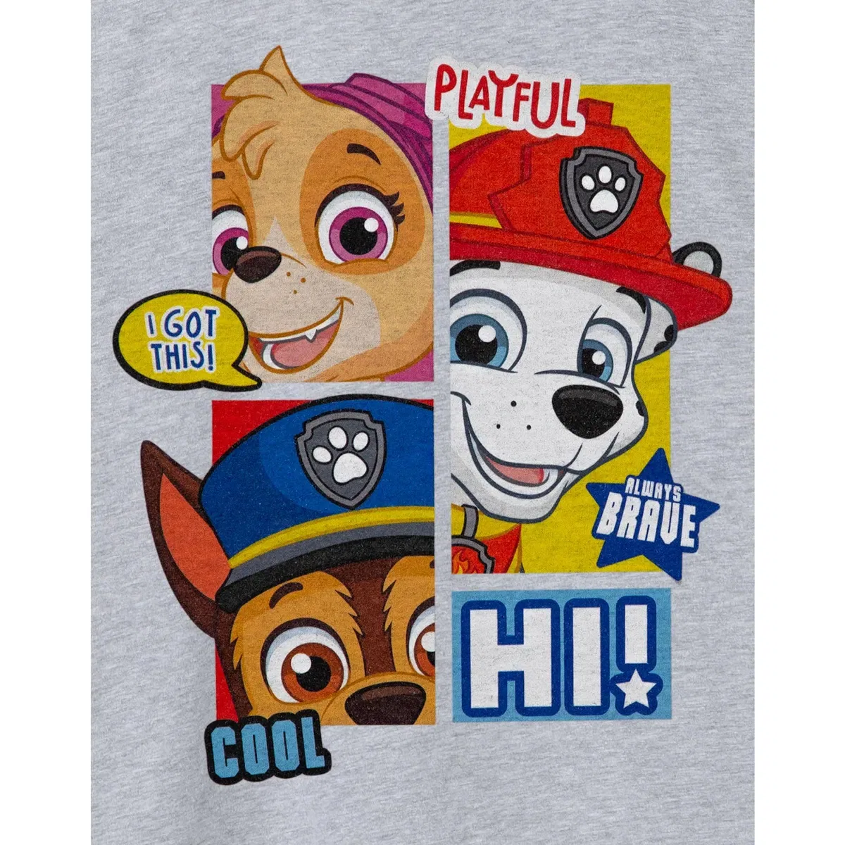 Детская футболка с коротким рукавом Peekaboo Paw Patrol, Grey — фото 2