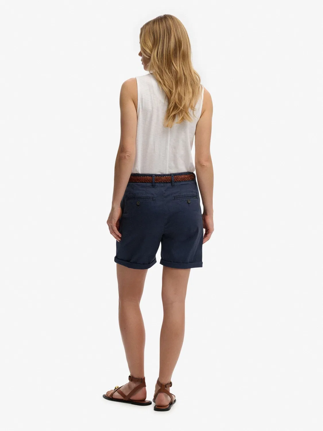 Шорты чинос Relaxed Fit Superdry, синие — фото 3
