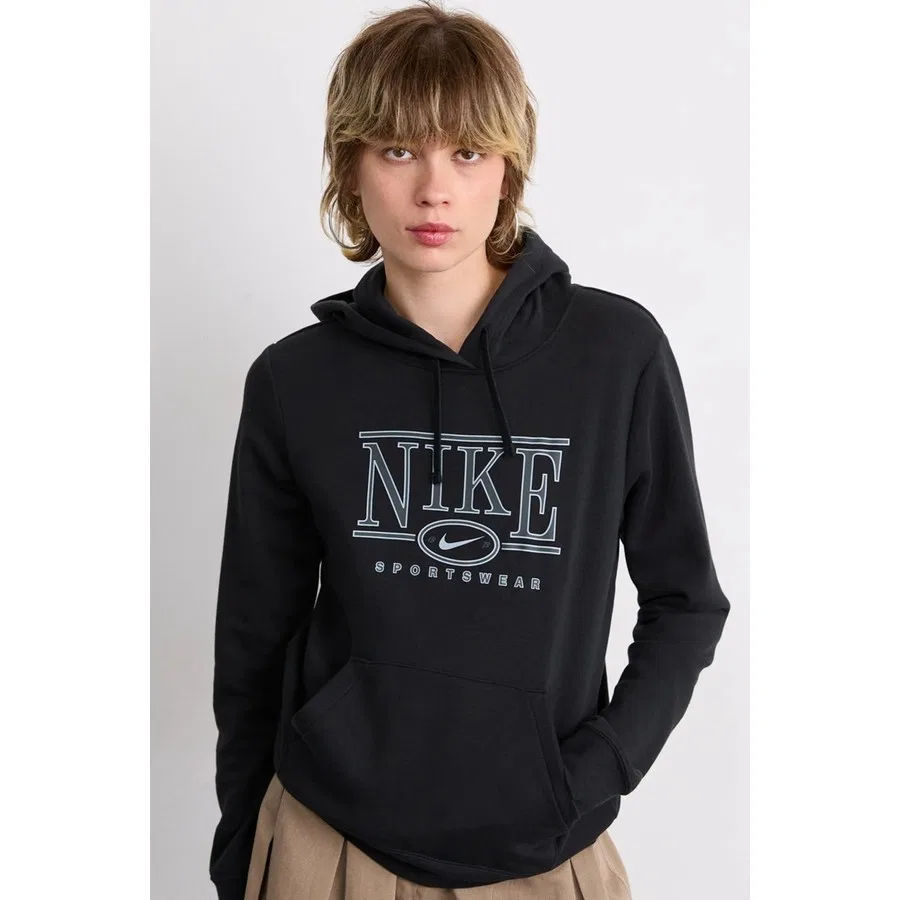 Женский свитшот с капюшоном Club Fleece Gx Hoodie Nike, Черный