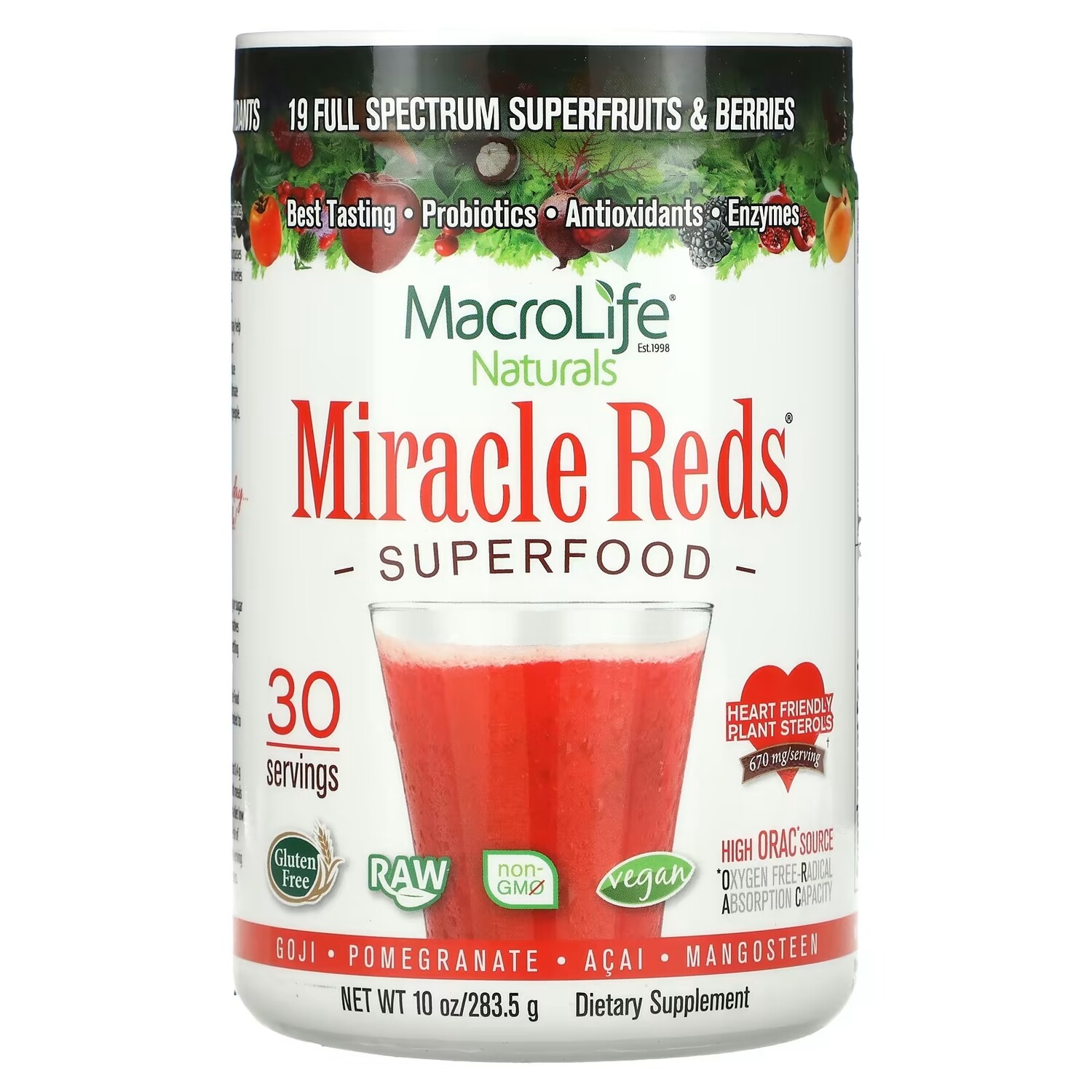 

Добавка на Основе Сердечных Антиоксидантов Macrolife Naturals, 283,5 г