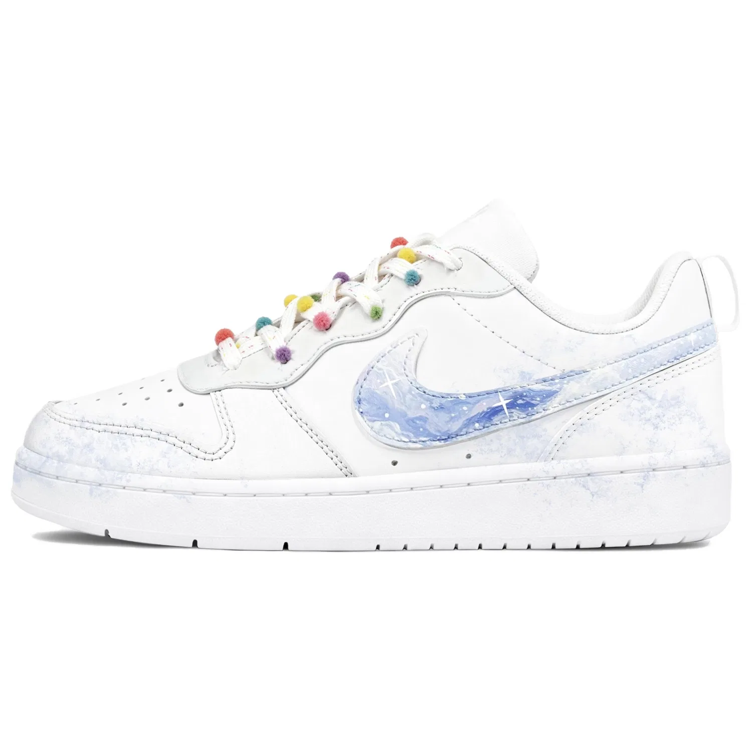 Женские кроссовки для скейтбординга с принтом Court Borough, Nike, Blue White — фото 3