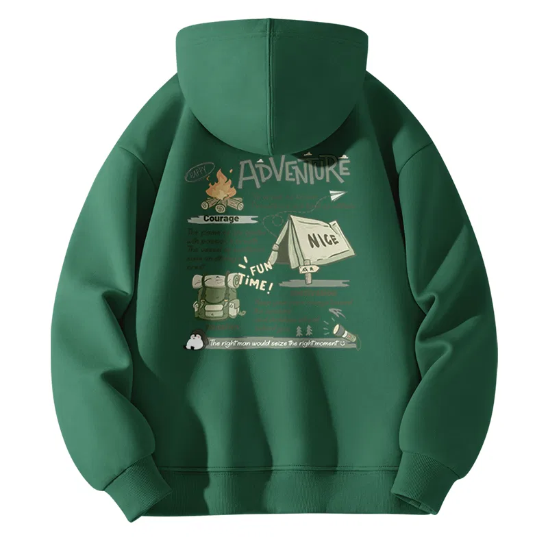 Детский худи с капюшоном флисовый Miniso, Цвет Forest Green