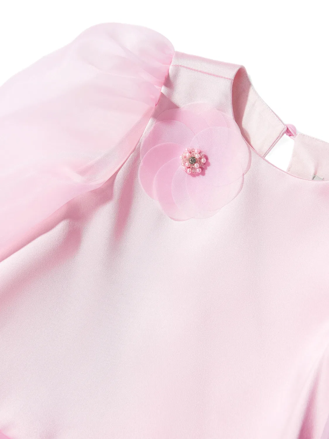 Платье с цветочными элементами и многослойной юбкой Dress & Fleur, розовый — фото 2