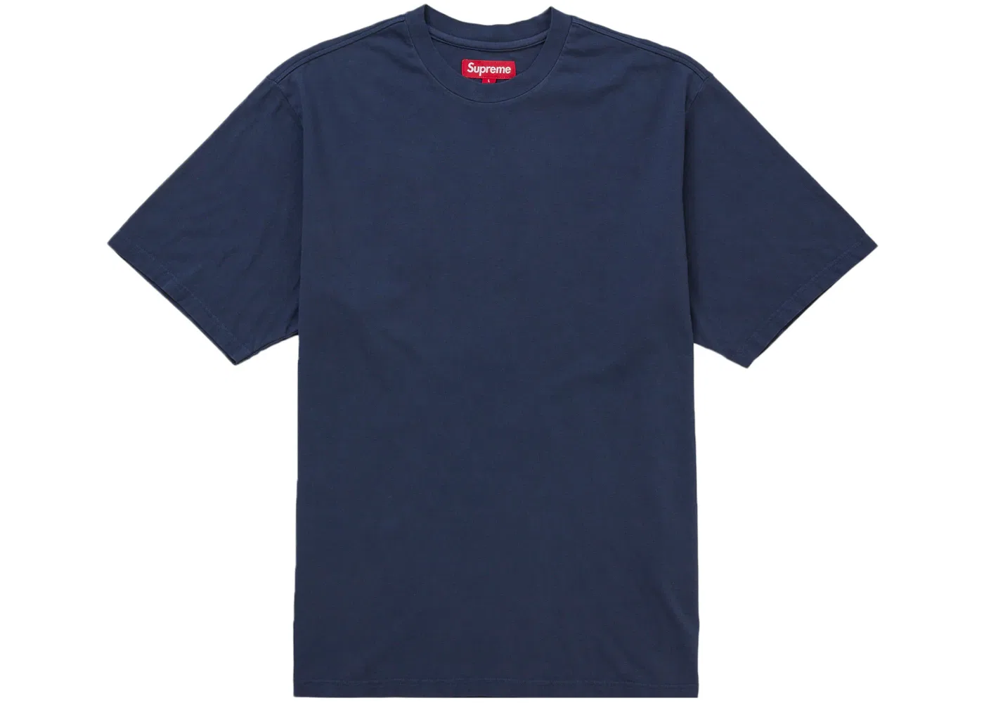 Мужская футболка с принтом Rhinestone Script Supreme, Navy — фото 2