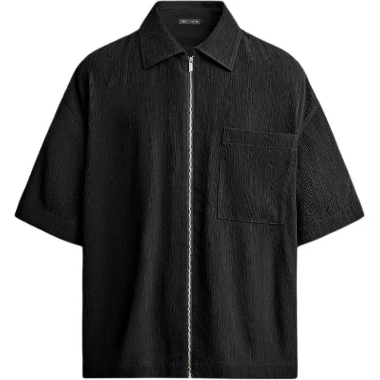 Мужская рубашка Black Moderate ZARA, Black