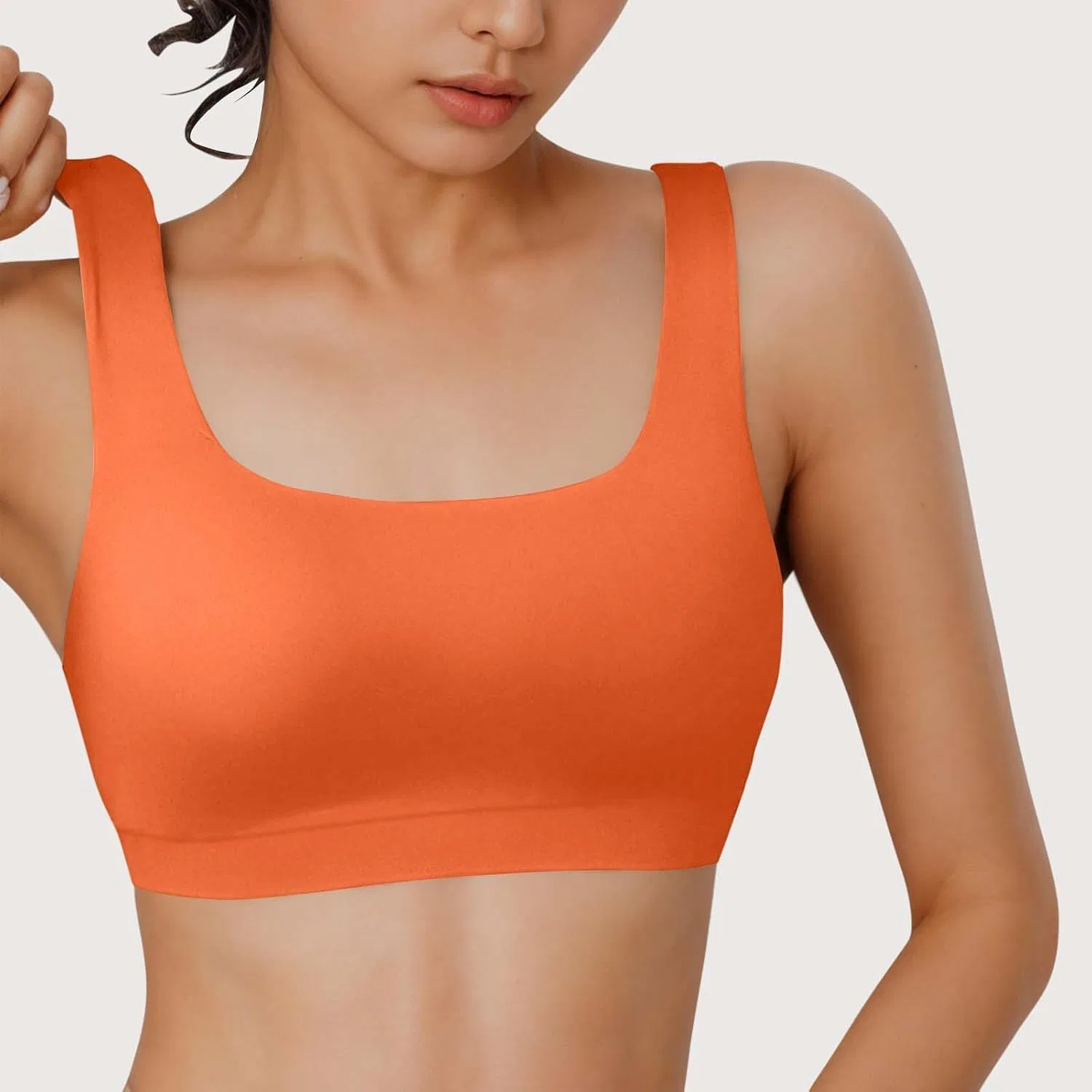 Женский топ-бикини с вырезом лодочкой, спортивный Generic, Orange — фото 2