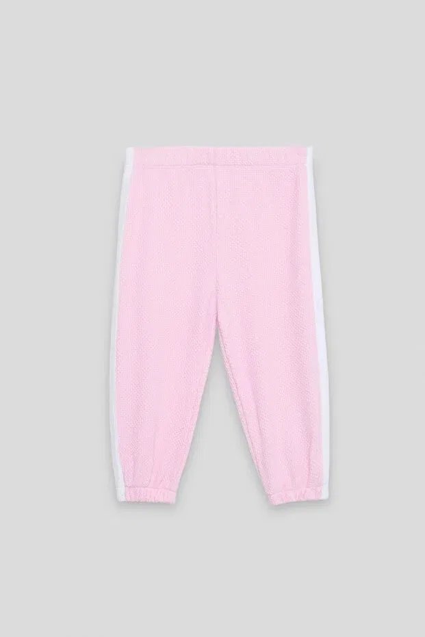 Детский комплект спортивного костюма для девочек с длинным рукавом Bg store baby girl pink tracksuit set Tyess Bsc, Pink — фото 4