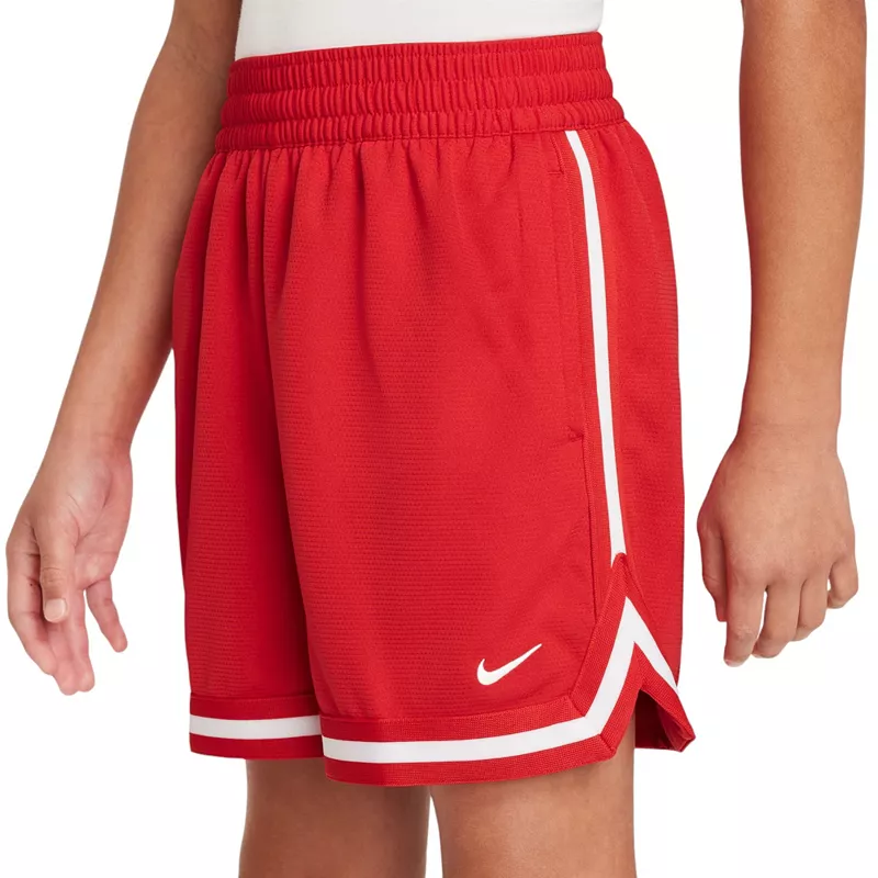 Баскетбольные шорты Nike Dri-FIT DNA 5 дюймов для мальчиков, цвет University Red/White — фото 3