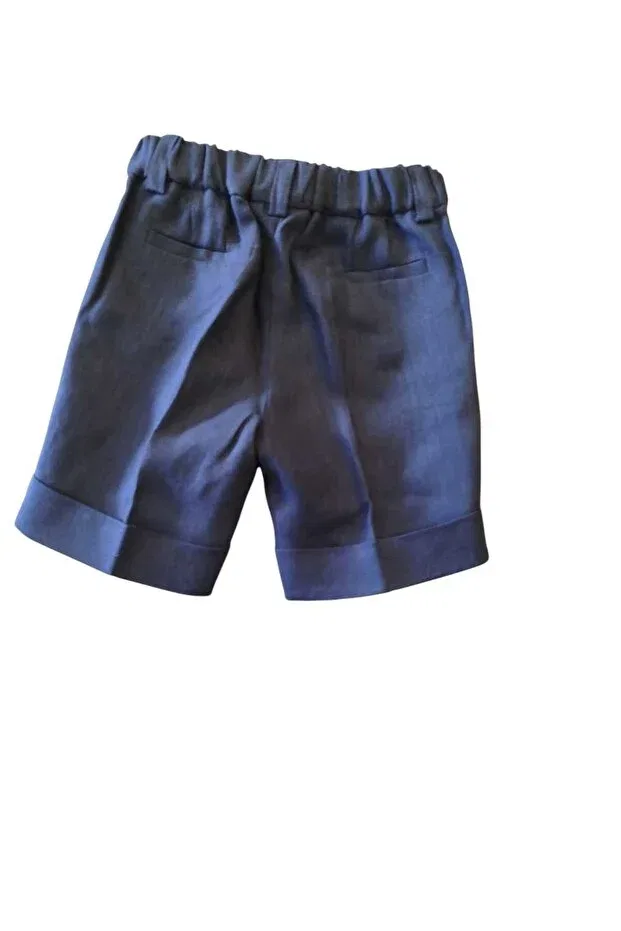 Детские шорты для мальчиков льняные Abel & Lula, Navy Blue — фото 3