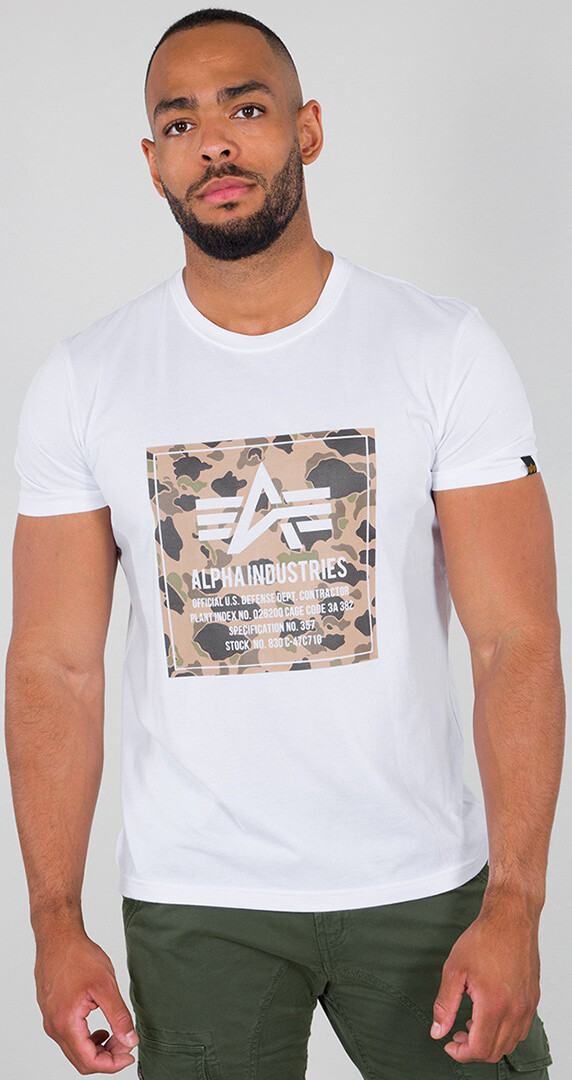 

Футболка Alpha Industries Camo Block, белая