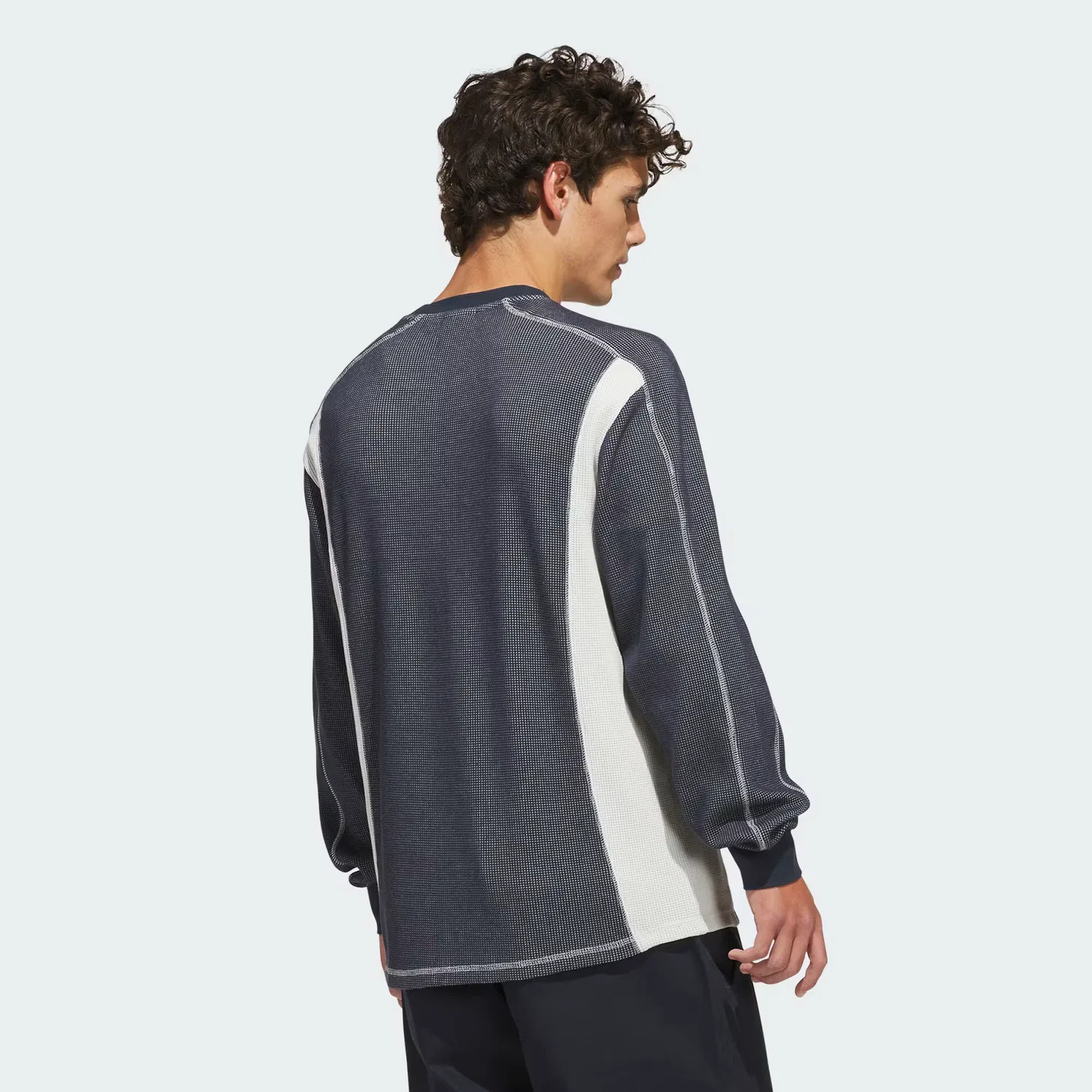 Футболка с длинным рукавом Skateboarding Waffle Adidas Originals, Aurora Ink/Orbit Grey — фото 4