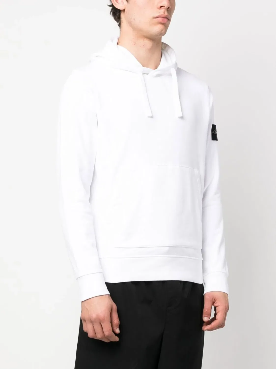 Худи из органического флиса Stone Island, белый — фото 2
