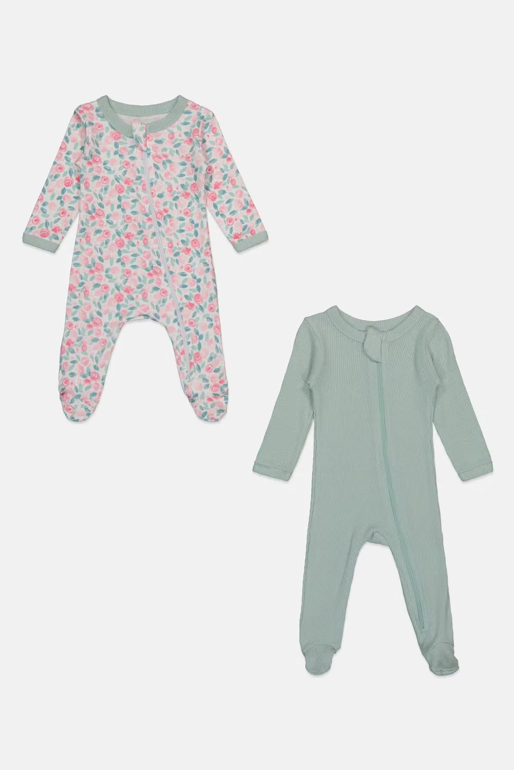 Боди-комбинезон с цветочным принтом комплект 2 шт Baby Essentials, разноцветный — фото 2