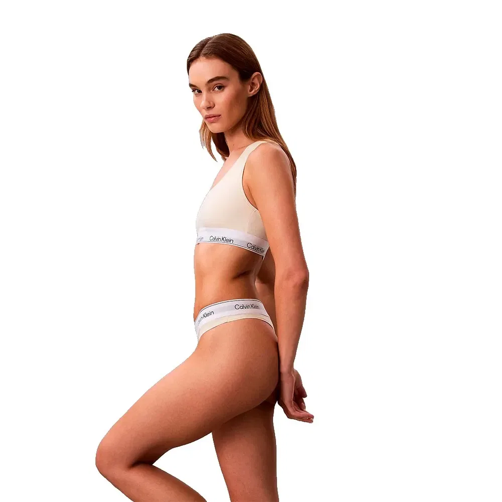 Бюстгальтер без подкладки Calvin Klein, бежевый — фото 3