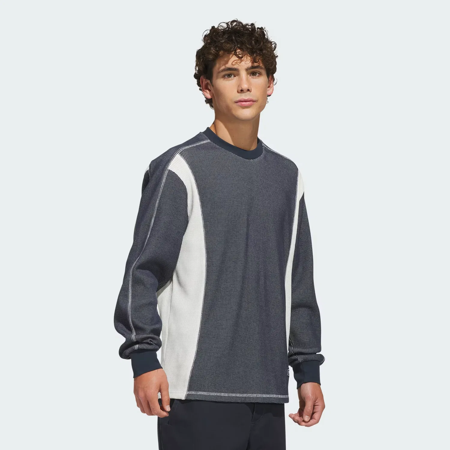 Футболка с длинным рукавом Skateboarding Waffle Adidas Originals, Aurora Ink/Orbit Grey — фото 3