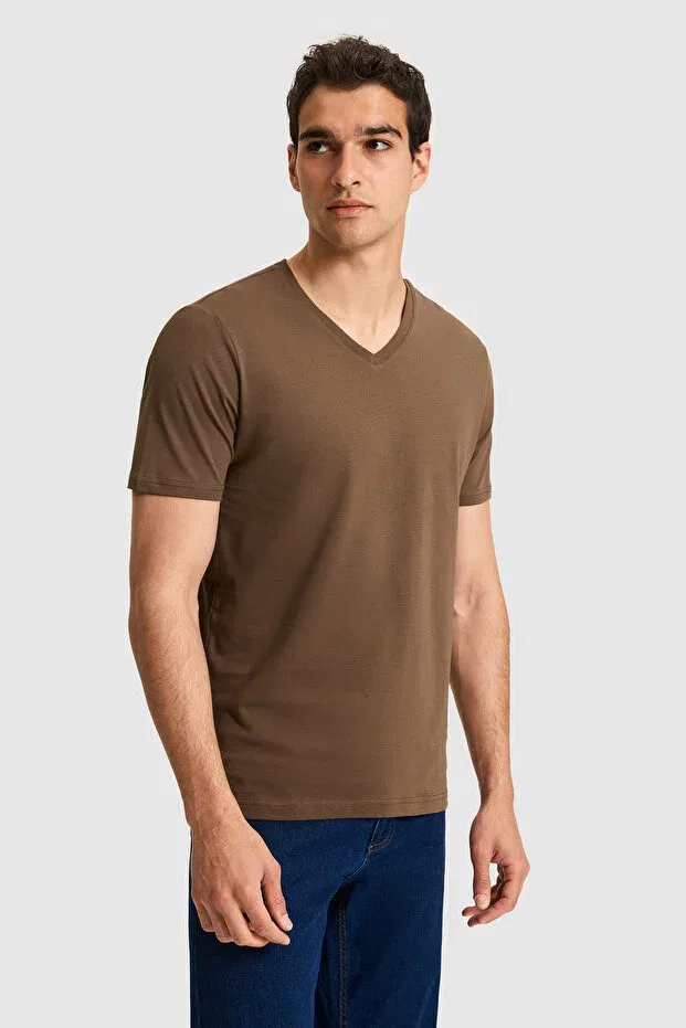 Мужская футболка хлопковая U.S. Polo Assn., Brown — фото 3