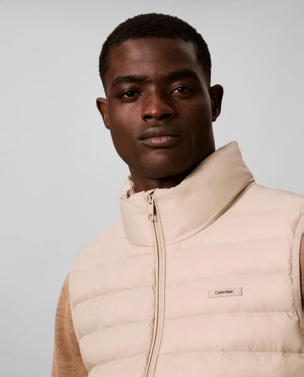 Мужский жилет утепленный, Cuello Mao, Calvin Klein, серо-коричневый — фото 3