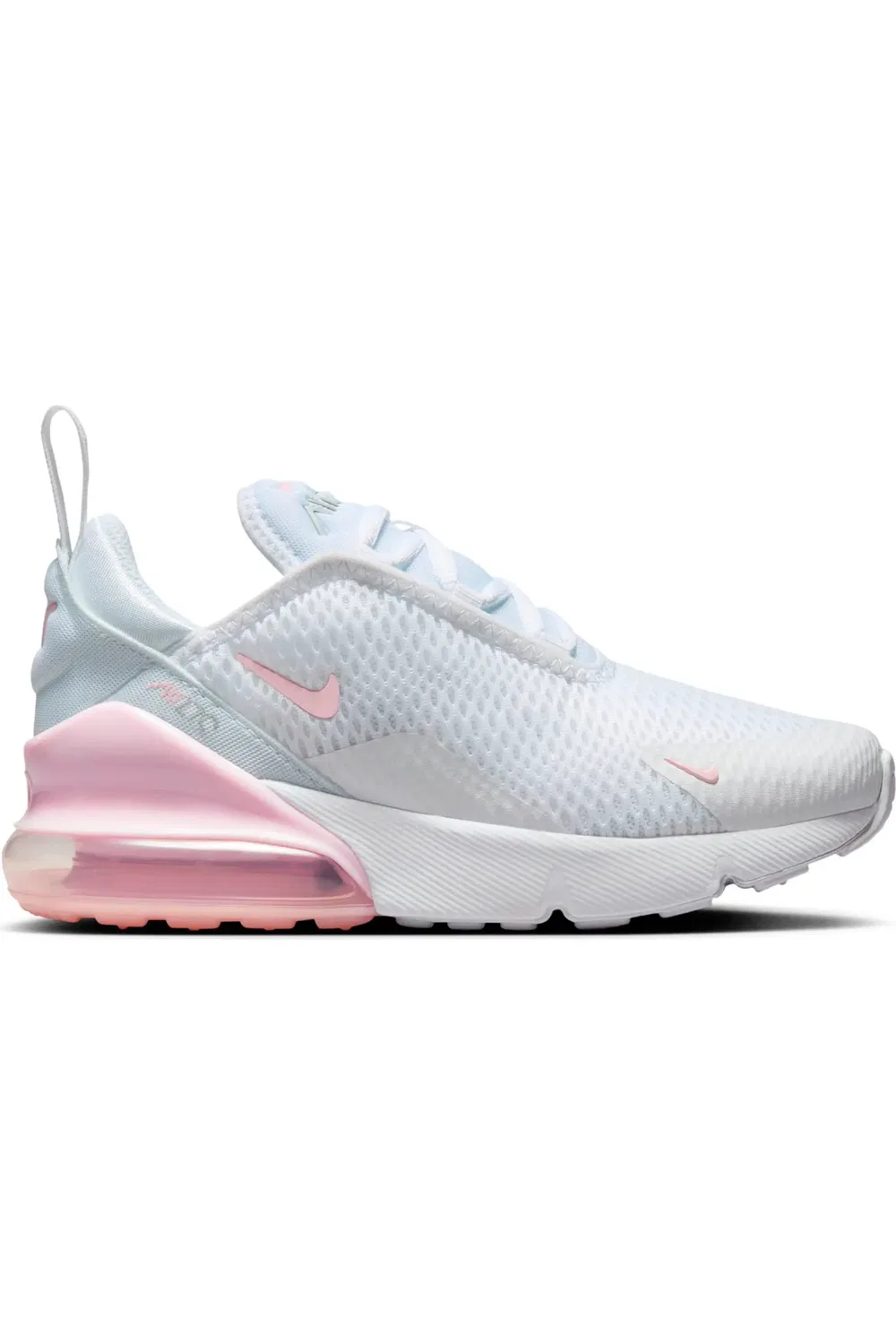 Кроссовки детские с амортизацией Air Max 270 Nike, 122 белый/розовый — фото 2