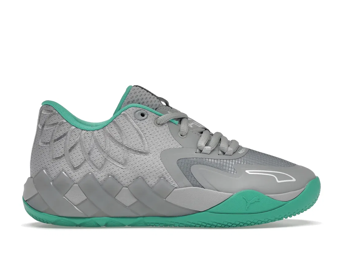 Детские кроссовки для мальчиков с пеноматериалом Nitro Puma LaMelo Ball MB.01 Lo, High Rise/Aqua Green