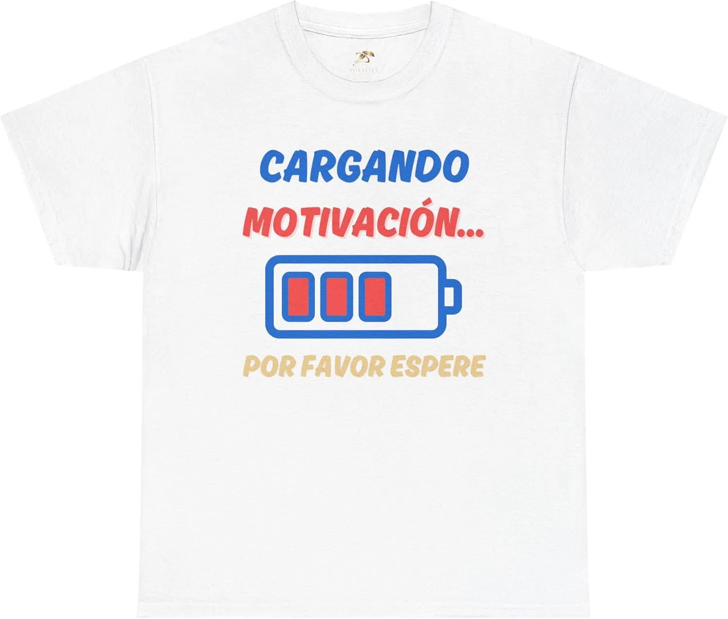 Футболка с надписью Charging Motivation Gildan 5000, White