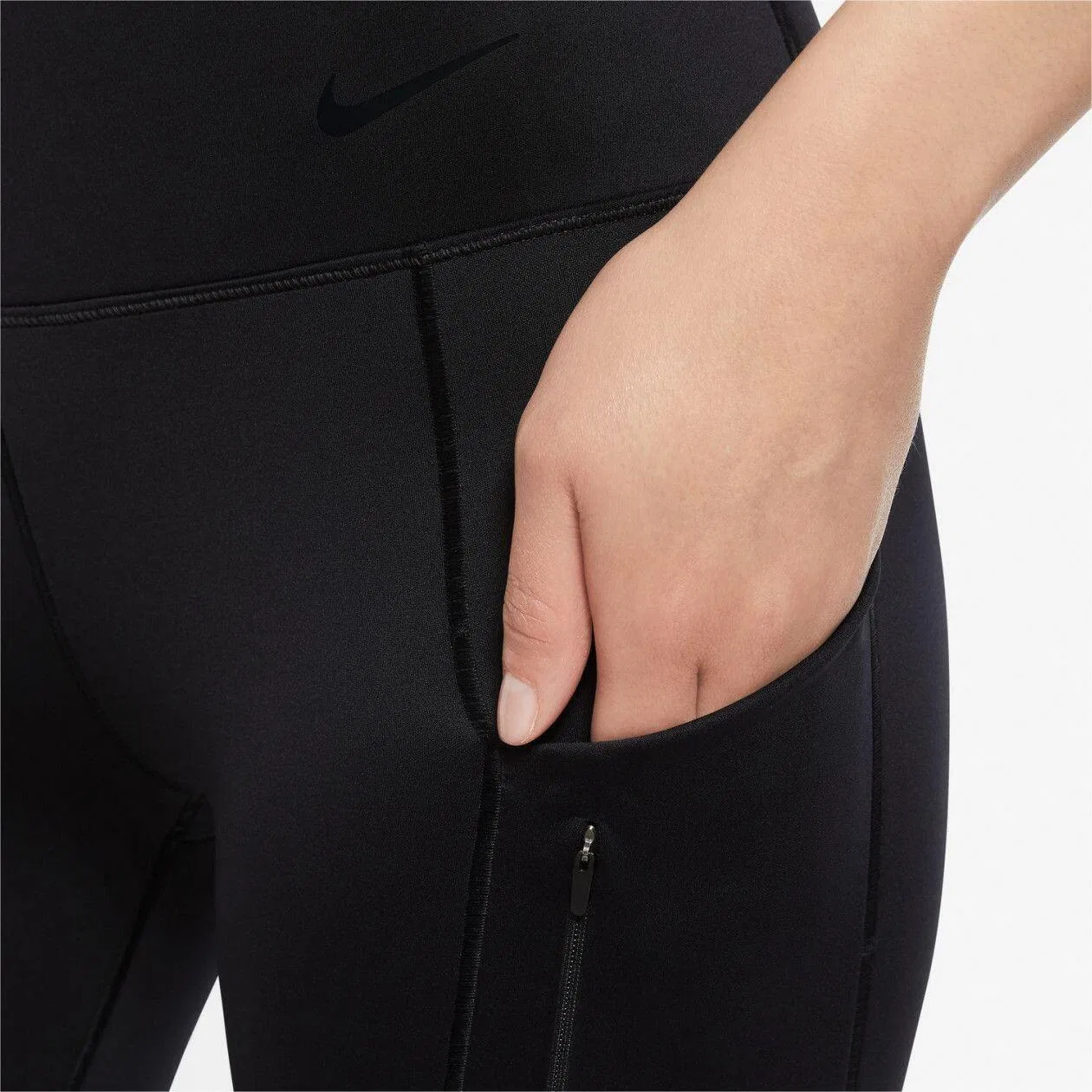 Женские леггинсы с компрессией Nike Dri-Fit Go Long Tights Nike, Schwarz — фото 3