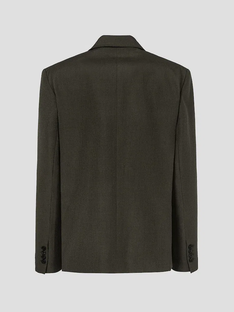 Жакет оверсайз La Veste Carree JACQUEMUS, Dark Khaki — фото 2