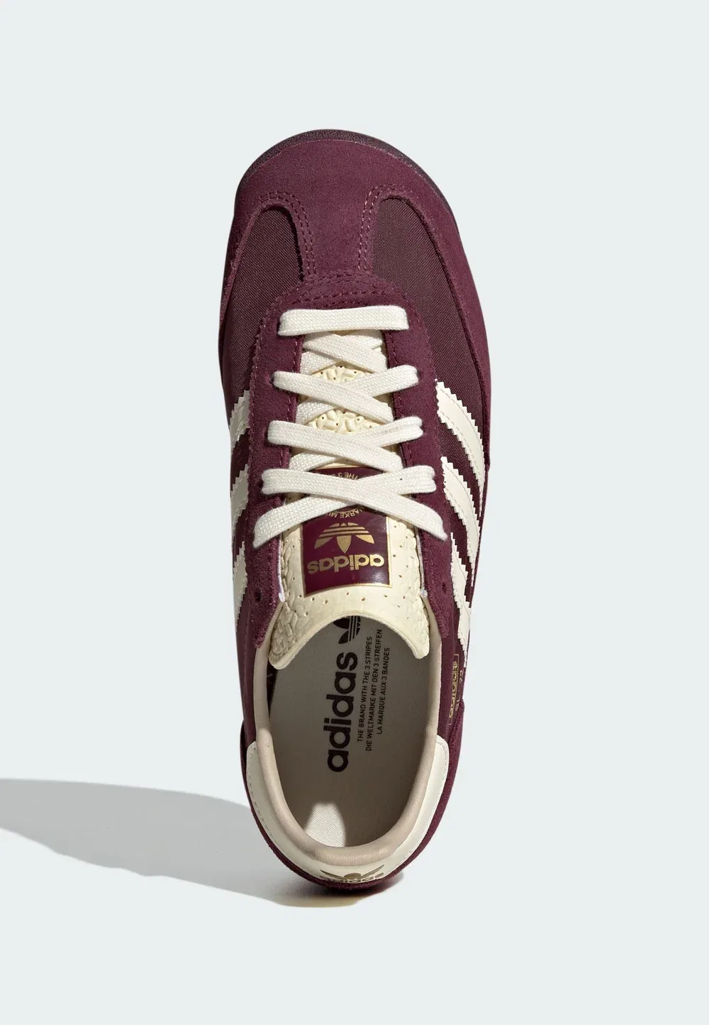 Sl 72 - кроссовки Adidas Originals, Maroon Cream White Clear Sky — фото 3