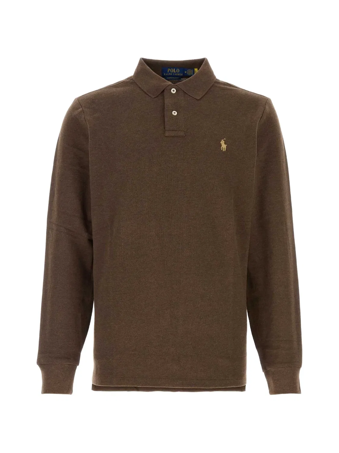 Рубашка-поло хлопковая черная Polo Ralph Lauren, черный