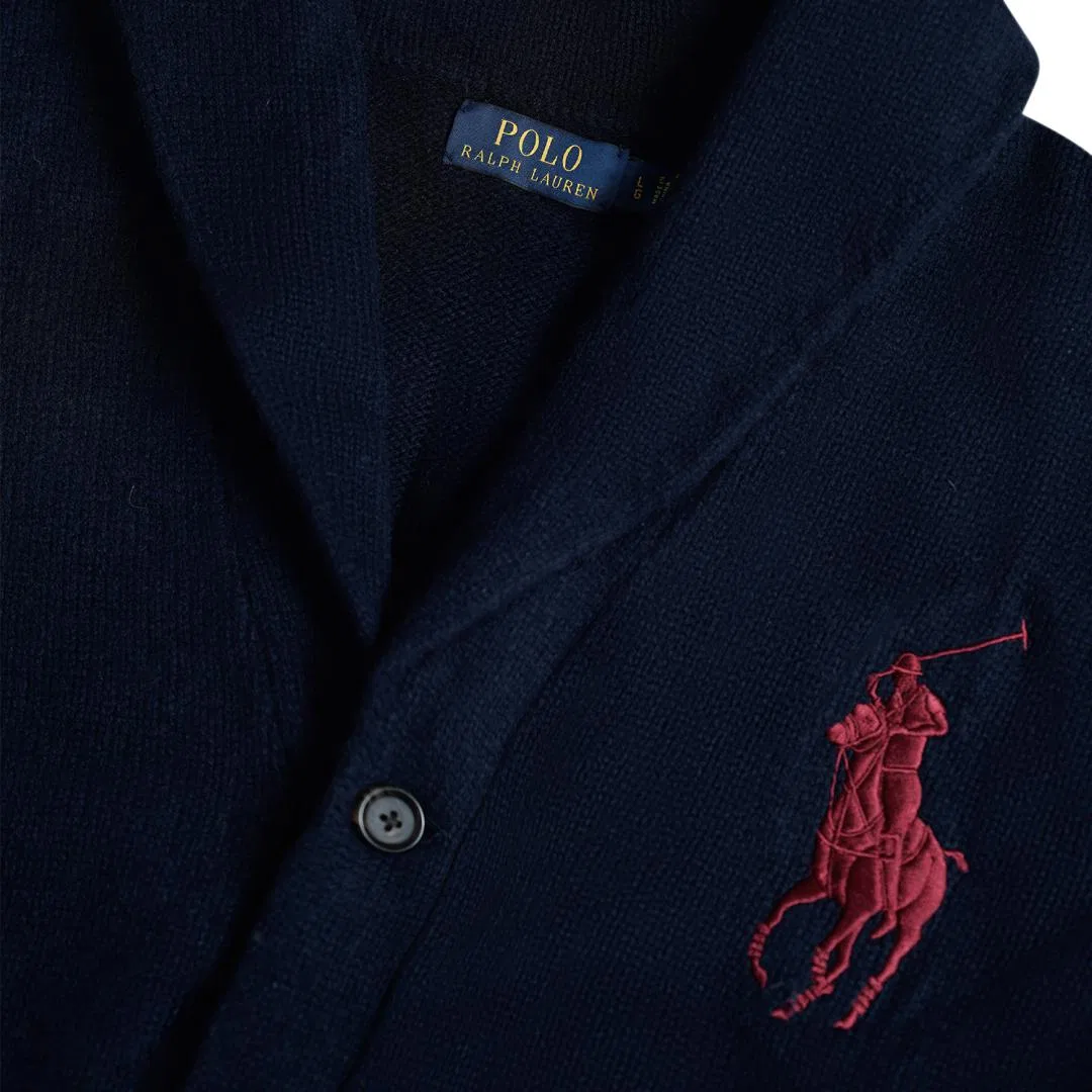 Мужской свитер с воротником Polo Ralph Lauren, Marine Blue — фото 4