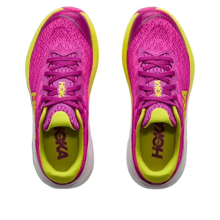 Детские кроссовки с сетчатым верхом Rincon 4 'Fuchsia' HOKA ONE ONE, Fuchsia/Yellow — фото 2