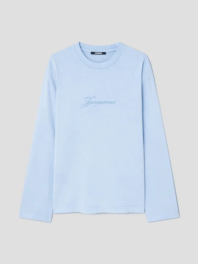 Футболка с длинным рукавом, пигментная окраска Le Tshirt Pigmento Ml JACQUEMUS, Blue