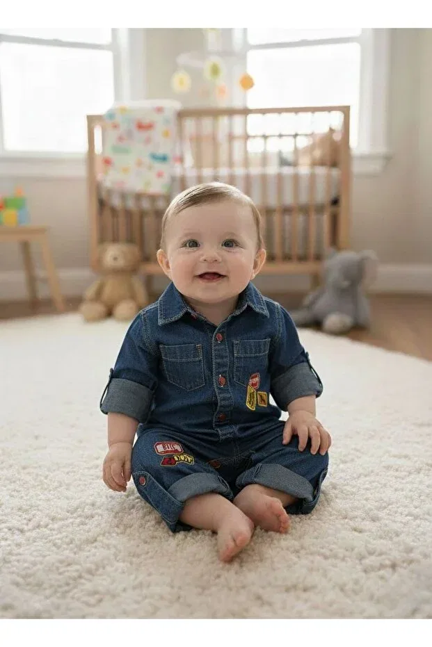 Детский комбинезон с длинным рукавом Unisex Babydola, As Shown In The Image