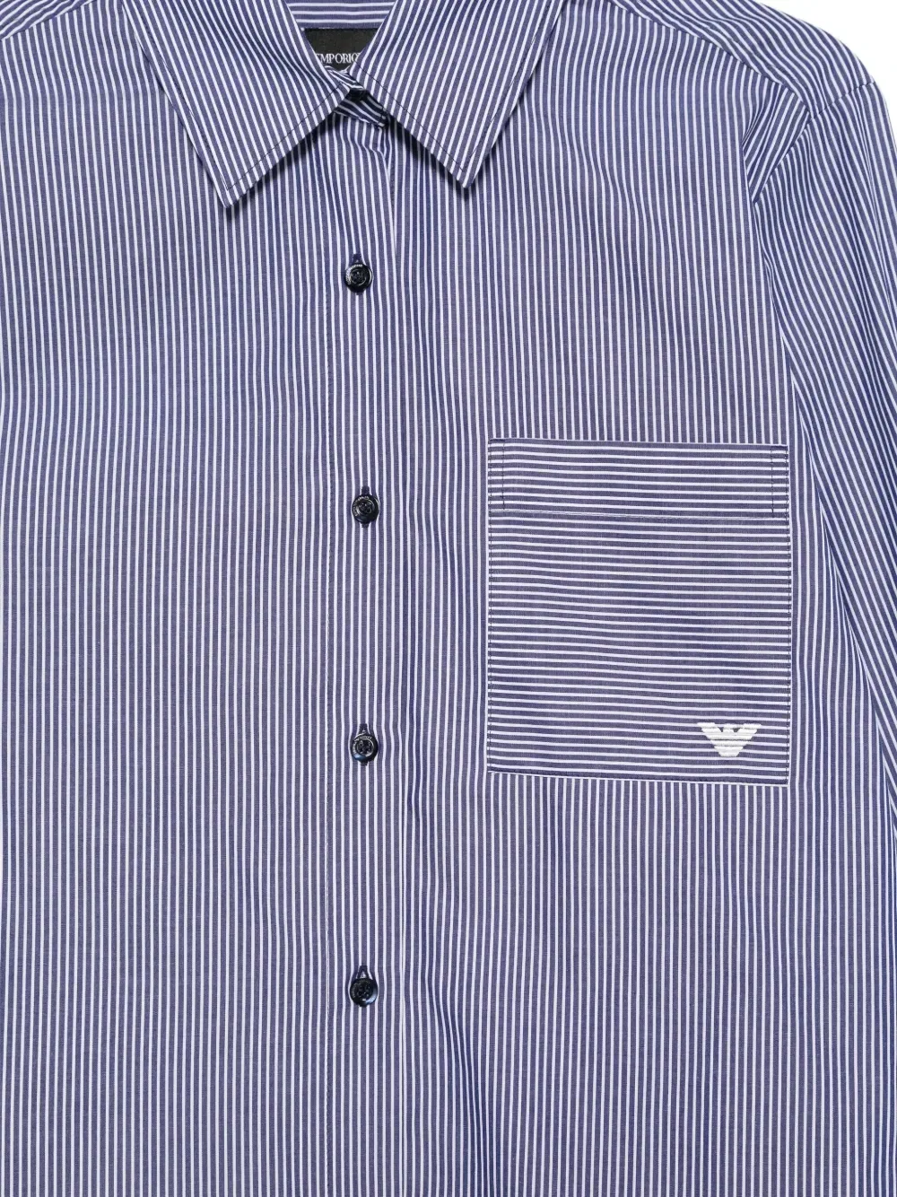 Полосатая рубашка EMPORIO ARMANI, синий — фото 3