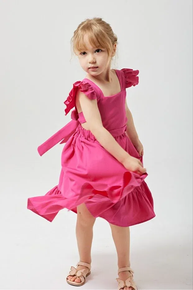 Детское платье для девочек хлопковое Rüya Kids, Fuchsia — фото 2