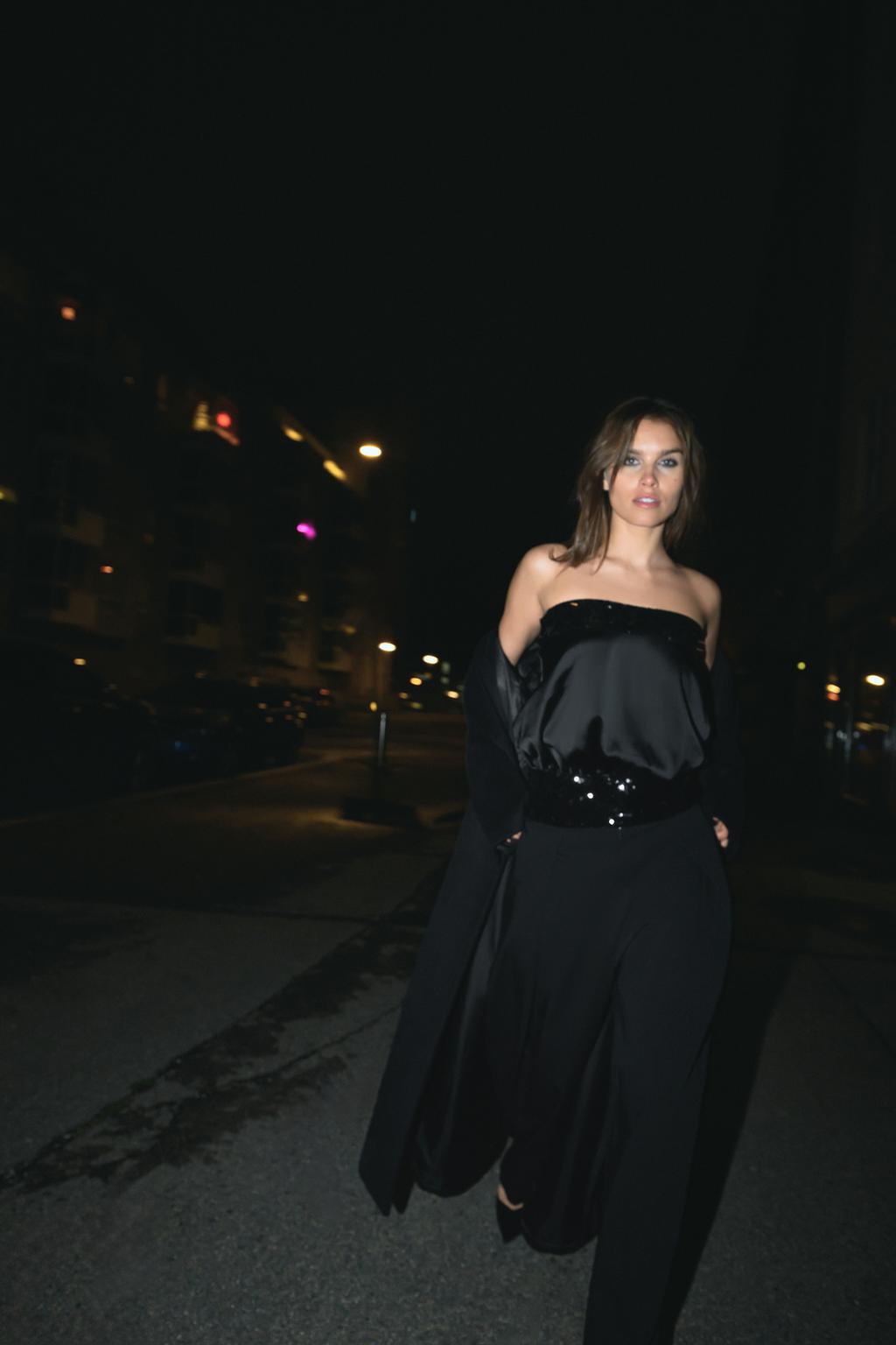 Брюки Zara Balloon Pleat, черный — фото 4