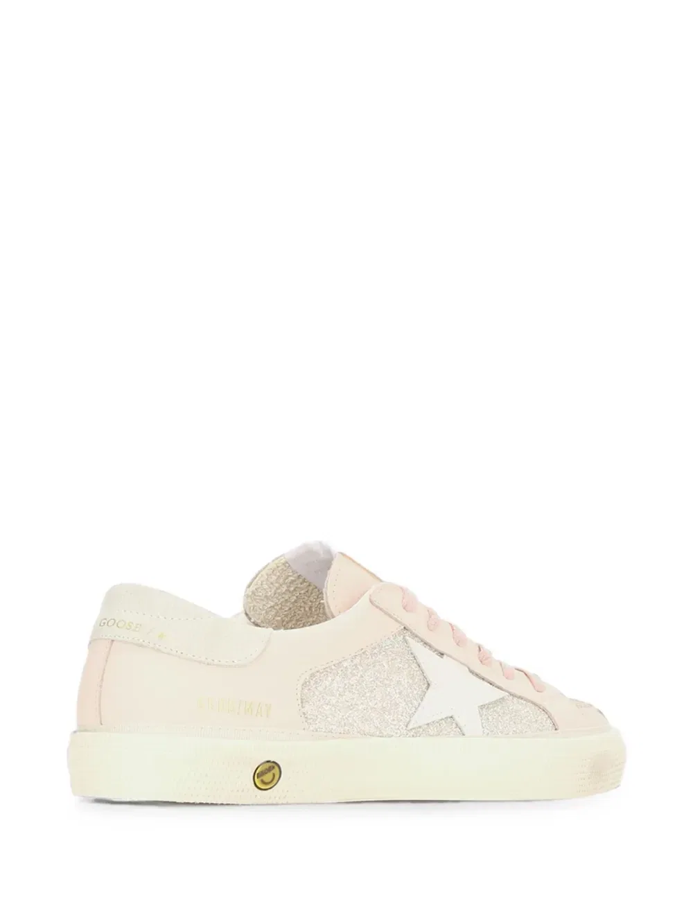 Кроссовки May с блестящими вставками Golden Goose Kids, бежевый — фото 3