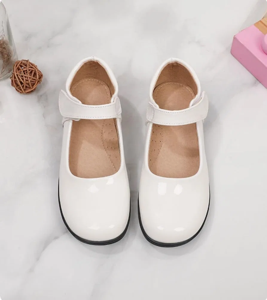 Детские туфли Мэри Джейн для девочек Classic Mary Jane Flats JGKDTX, White — фото 3