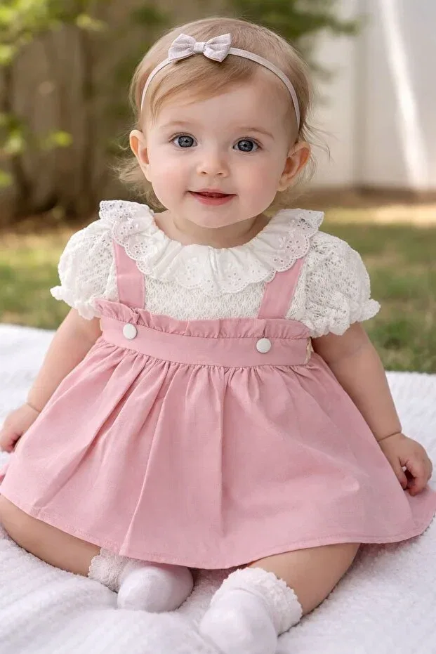 Детское платье для девочек кружевное Balımbebe, Pink