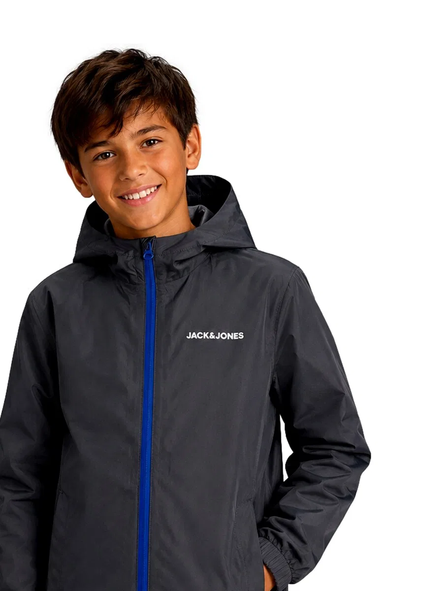Детская межсезонная куртка Jack & Jones Junior, цвет ультрамариновый синий — фото 4