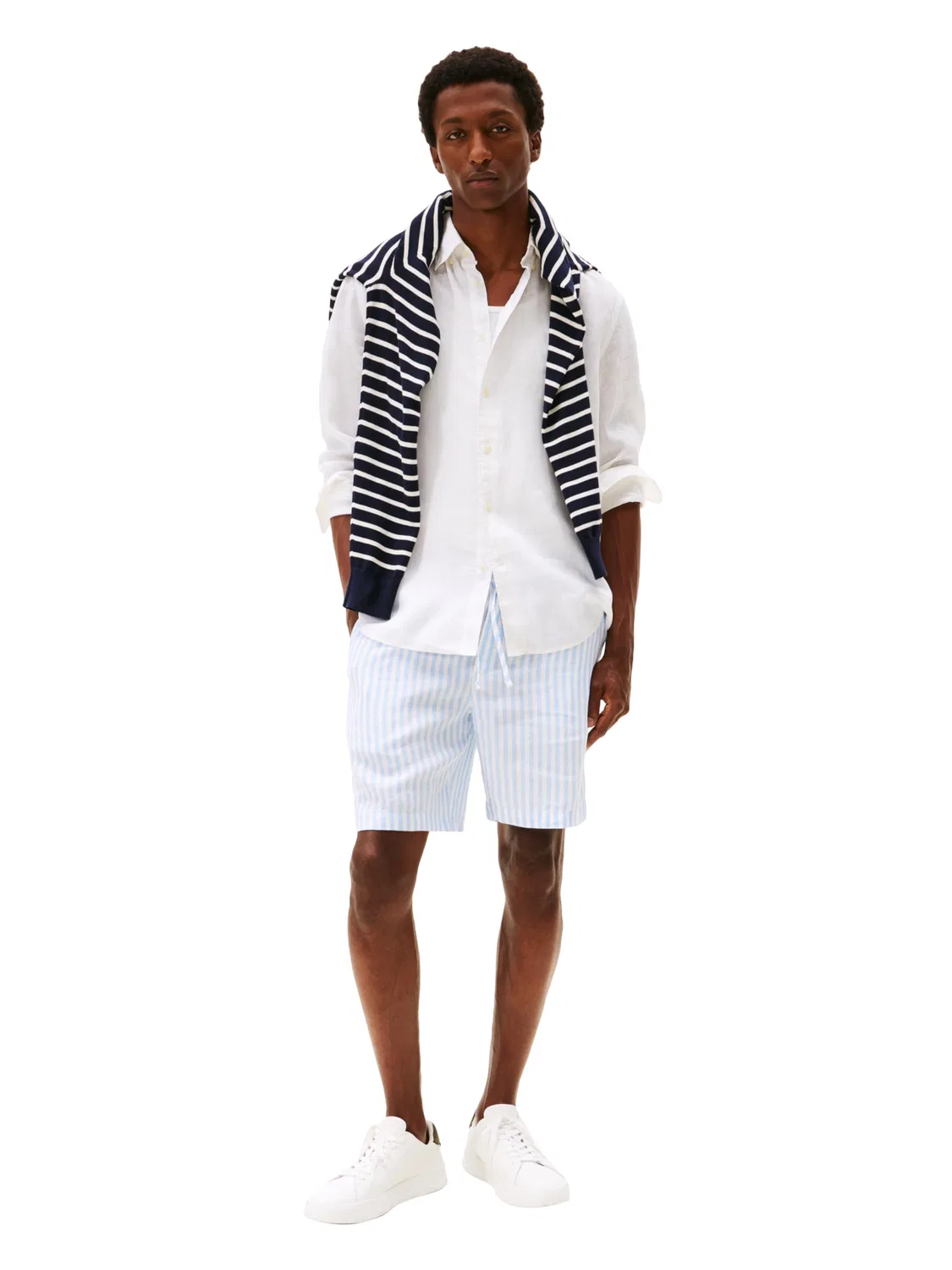 Мужская рубашка с длинным рукавом из льна Tommy Hilfiger, White — фото 3