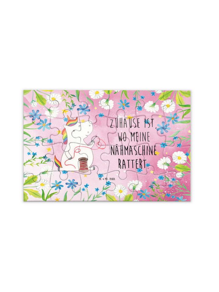 

Mr. & Mrs. Panda Головоломка «Швея-единорог» с надписью пастельно-красного цвета