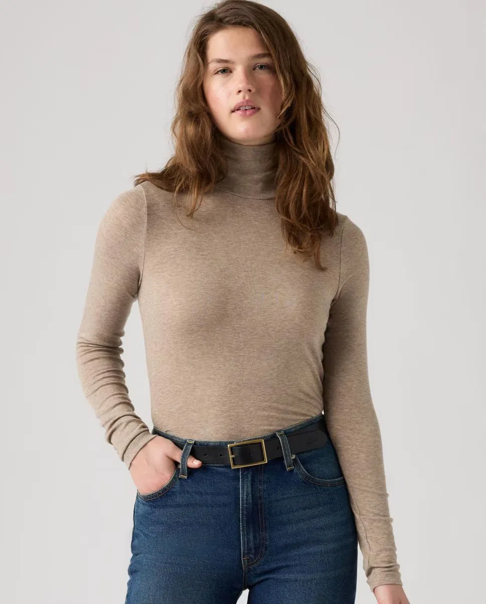 Женская футболка с длинным рукавом, Levi's, светло-коричневый — фото 4