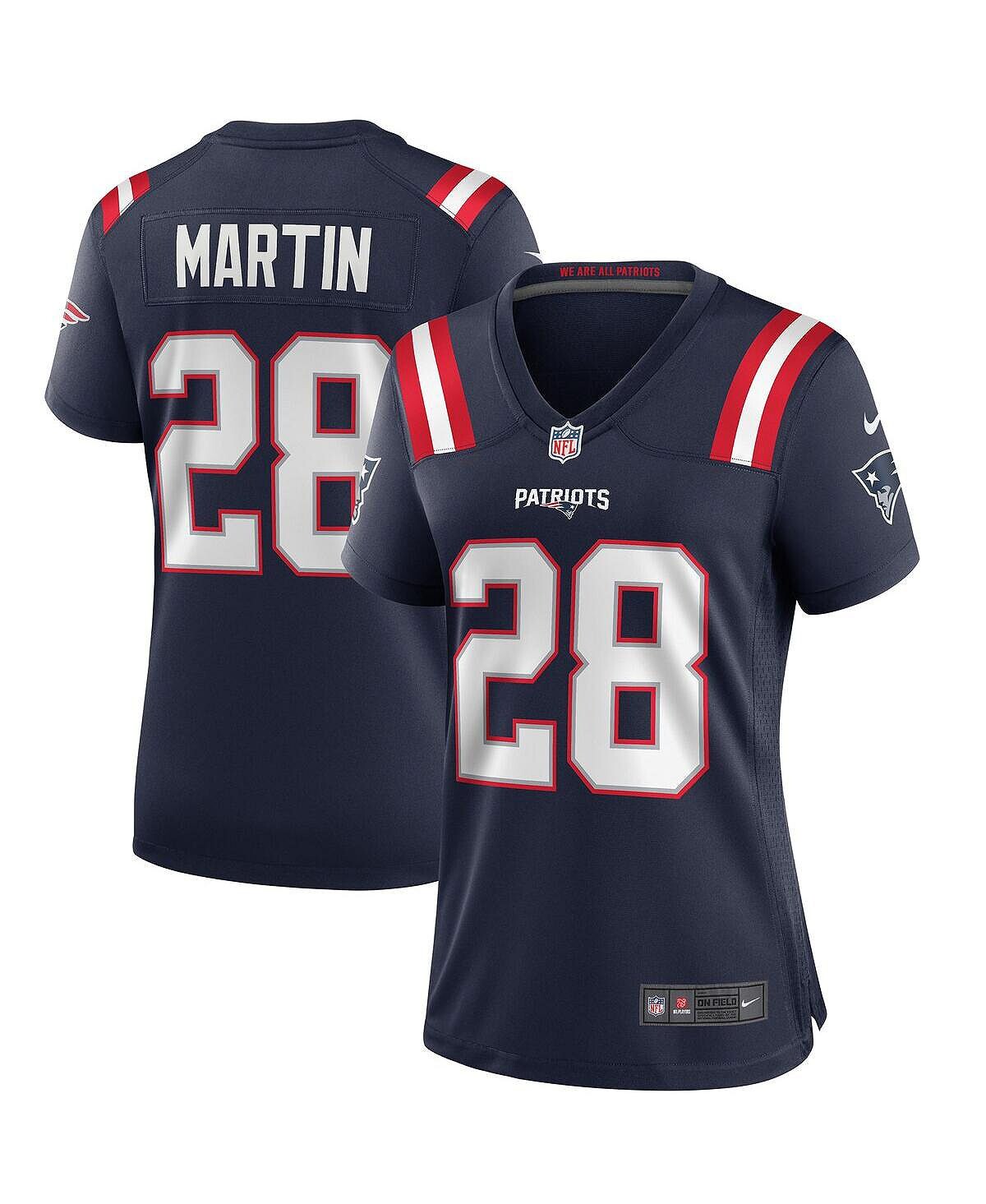

Женская футболка curtis martin navy new england patriots game для пенсионеров Nike, синий