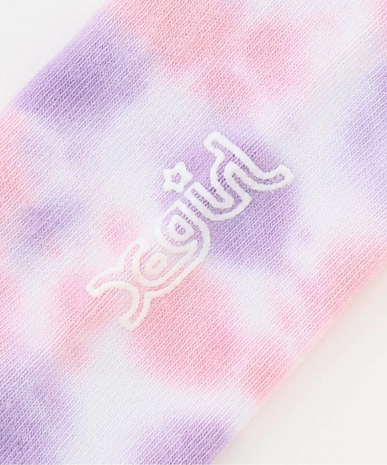 Детские носки с принтом Line Logo Rib Tie Dye X-girl Stages, Colorful — фото 3