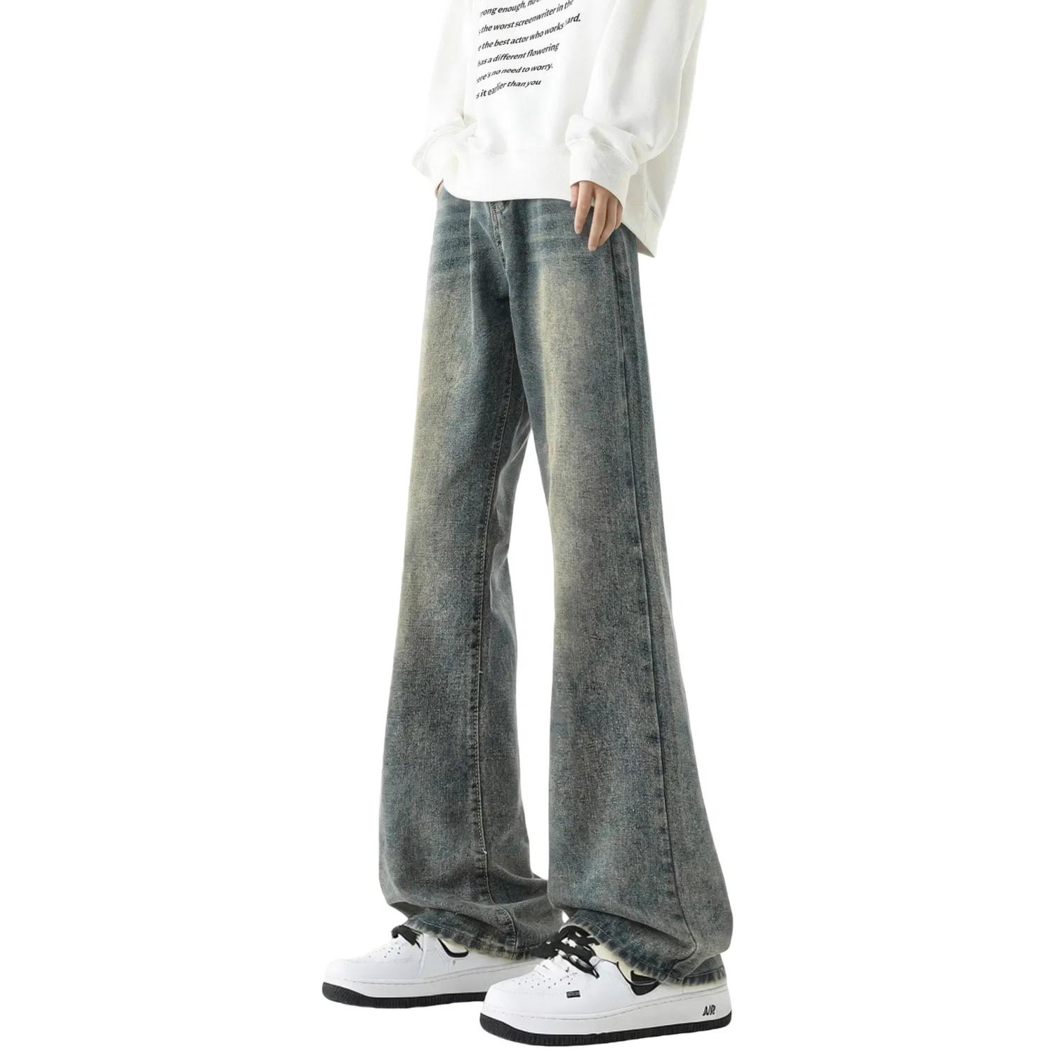 Детские джинсы-клеш с флисовой подкладкой Jeep, Dark Blue Thickened and Fleece-Lined