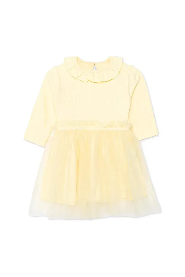 Детское платье для девочек с длинным рукавом Ebebek Hello Baby, Yellow